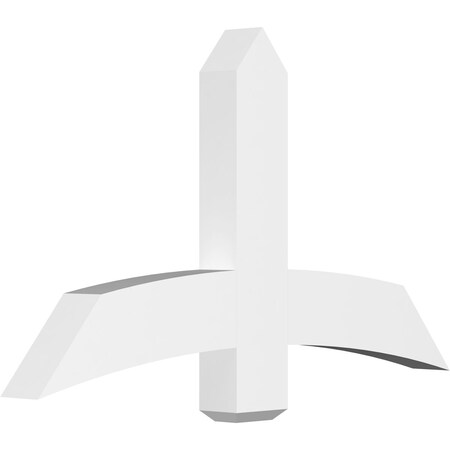 Ekena Millwork Bellingham Architectural Grade PVC Gable Bracket, 48"W x 28"H x 4"D x 6"F, 14/12 Pitch GBP048X28X0406BEL00